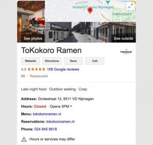 Google My Business account